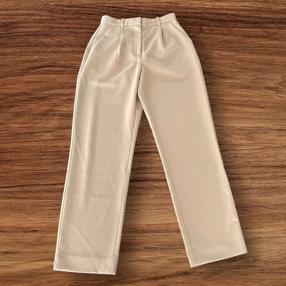 Abercrombie & Fitch Curve Love Tailored Straight Pant Tan Size 4 - Picture 3 of 8